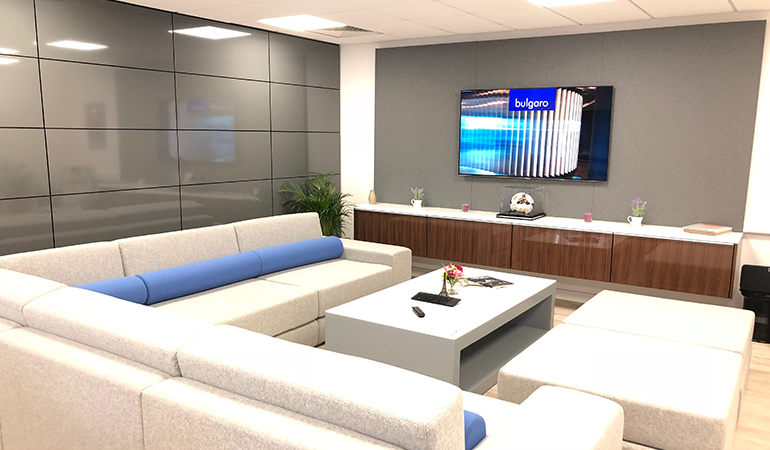 Photo depicting the Bulgaro office seating area